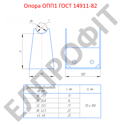 Опори ОПП1 ГОСТ 14911-82